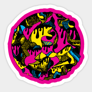 CMYK Circle of Drip Sticker